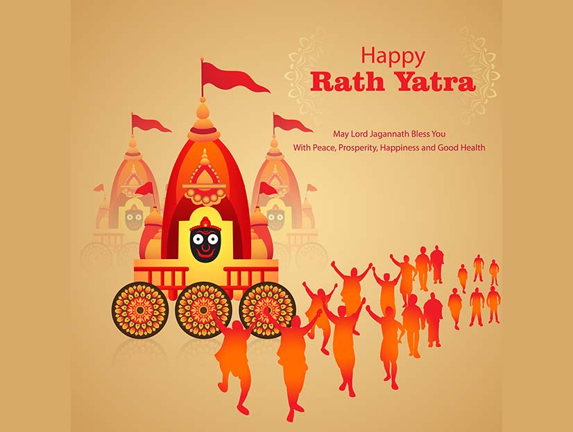 Ratha Yatra of Lord Jagannath celebration card